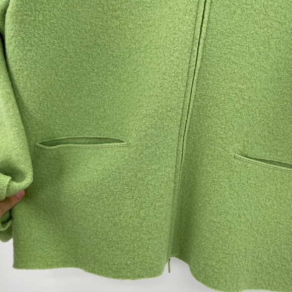 Women’s Eileen fisher wool green blazer jacket size petite medium - Picture 9 of 9